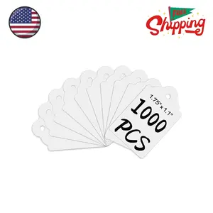 1000 Pcs Price Tags for Tag Gun, 1.75 x 1.1 Inches Unstrung Marking White Blank Paper Sale Tag