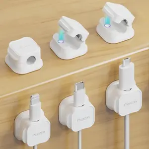 Magnetic Cable Organizer Desktop Wall-Mounted Mobile Phone Data Cable Charging Cable Storage Fixer Cable Clip Plug Hook Cord Hanger