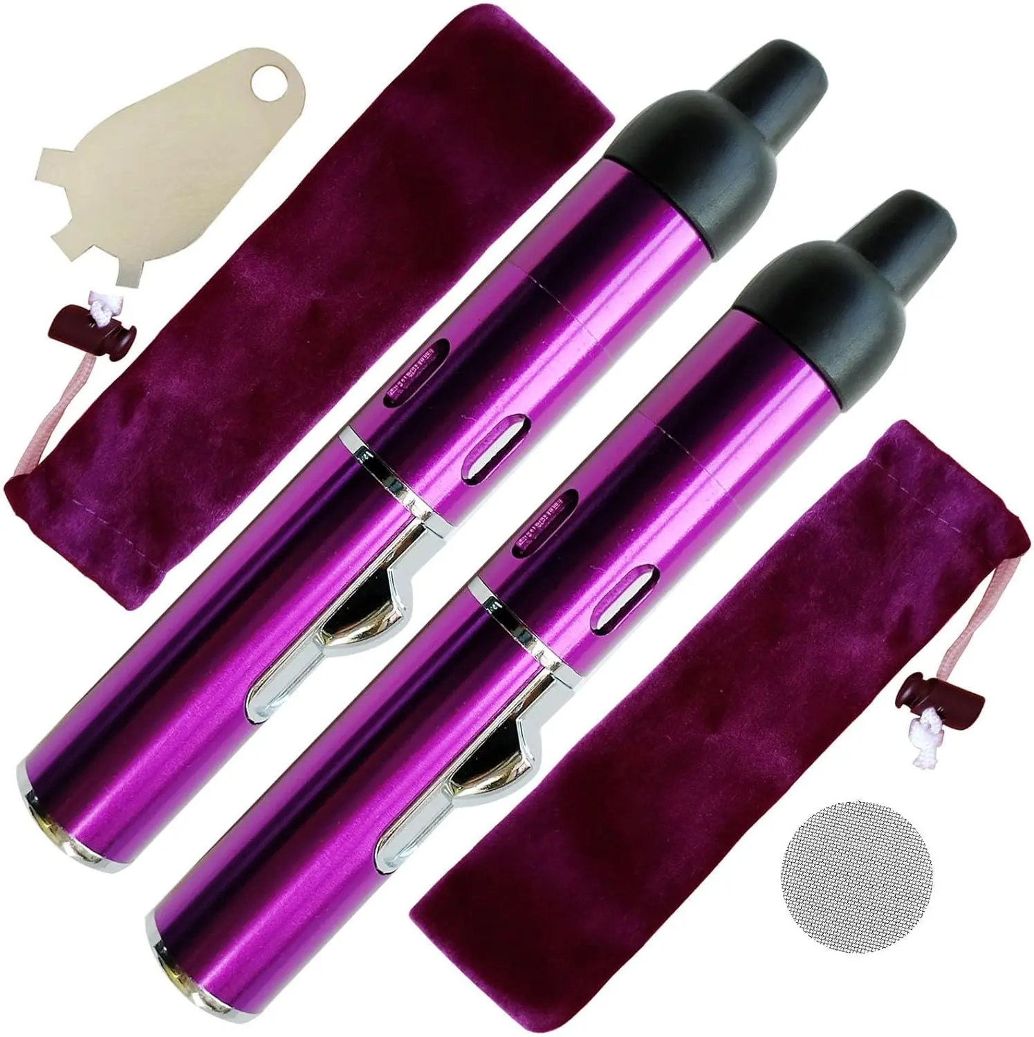 Lighter,Refillable Inflatable Lighters,-in Detachable Jet Lighter Cooking,Purple2PCS