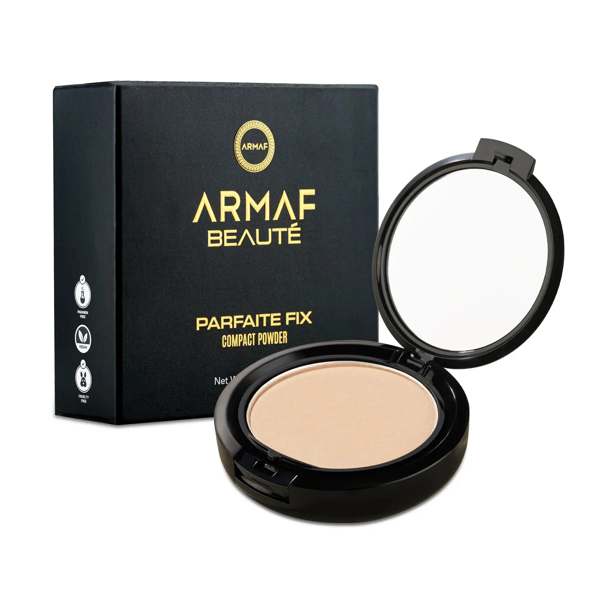 Armaf Parfait Fix Compact Powder - Matte Finishing Powder for Oil Control, Long-Lasting and Silky Lightweight Formula for All Skin Types, Makeup Powder