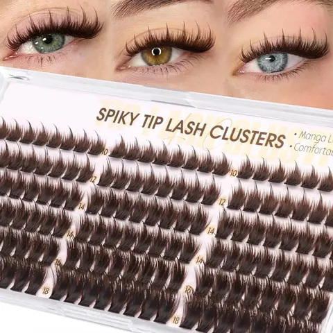 Comic Style False Eyelashes with Tips, Manga Lash Extension, Fairy Style, Spider Style, Volume Lash Extensions, Volume Cluster Lashes, Lash Volume Clusters, DIY Cluster Lashes, DIY Dramatic Lashes, CD Curl, Fine Fiber Single Lash 10-18mm