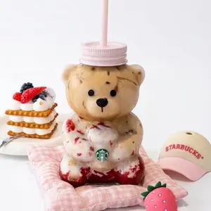 2026 Limited Edition Summer Release Pink Bearista Cold Cup Pink Drink Merchandise Collection