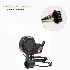 Waterproof Electric Bicycle Controller Lh100 Sm6pin, Uart 2 Protocol, Ip65 Waterproof Display, Shockproof Wired LCD Panel