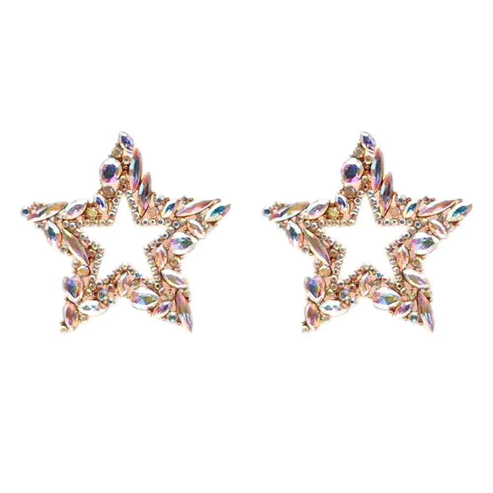 Starlight Pierced Earrings (Goldtone/Crystal Aurora Borealis)