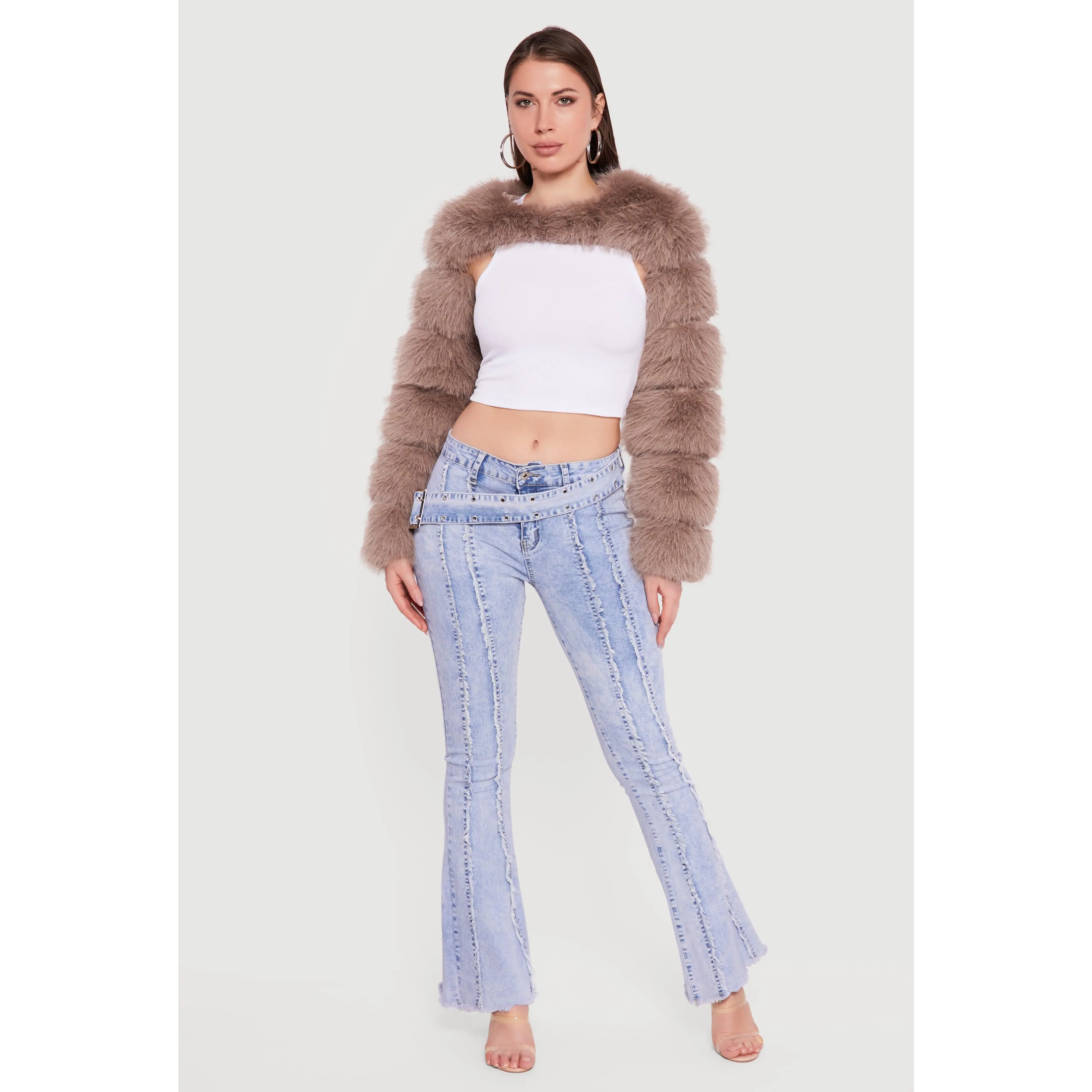 Faux Fur Bolero Jacket