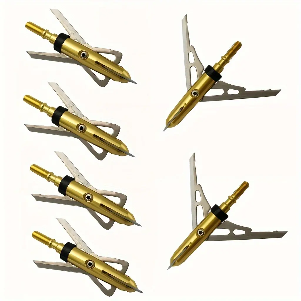 6Pcs Hunting Broadhead Crossbow X 100 Grain 2-Blade Archery Arrow Broadhead
