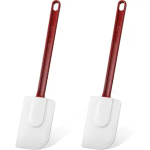 2 count Heat Resistant Rubber Spatula 10 Inch Commercial  Spatula Scraper Set for Kitchen Use Cooking  Cooking Utensils Sets