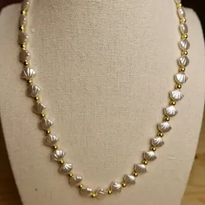 Small Pearl Seashell Necklace
