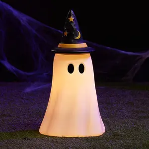 Cracker Barrel Ghost With Witch Hat Blow Mold
