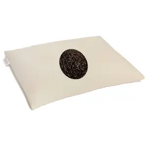Buckwheat Pillow - buckwheat hull support pillow off white /cream Organic Buckwheat Pillow - Standard Size (14x 19'')''