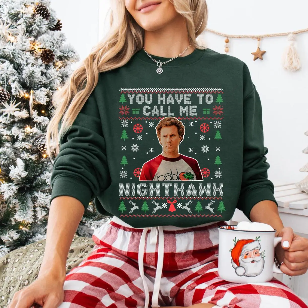 Step Brothers Ugly Christmas Shirt, You Have To Call Me NightHawk T-Shirt, Movie Quote Unisex T Shirt, Casual Style, Graphic Tee