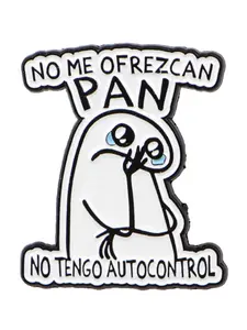 Spanish Slogan Brooches and Pins, Fashionable English Badges for Backpacks and Clothing, Fun Jewelry Accessories for All Seasons