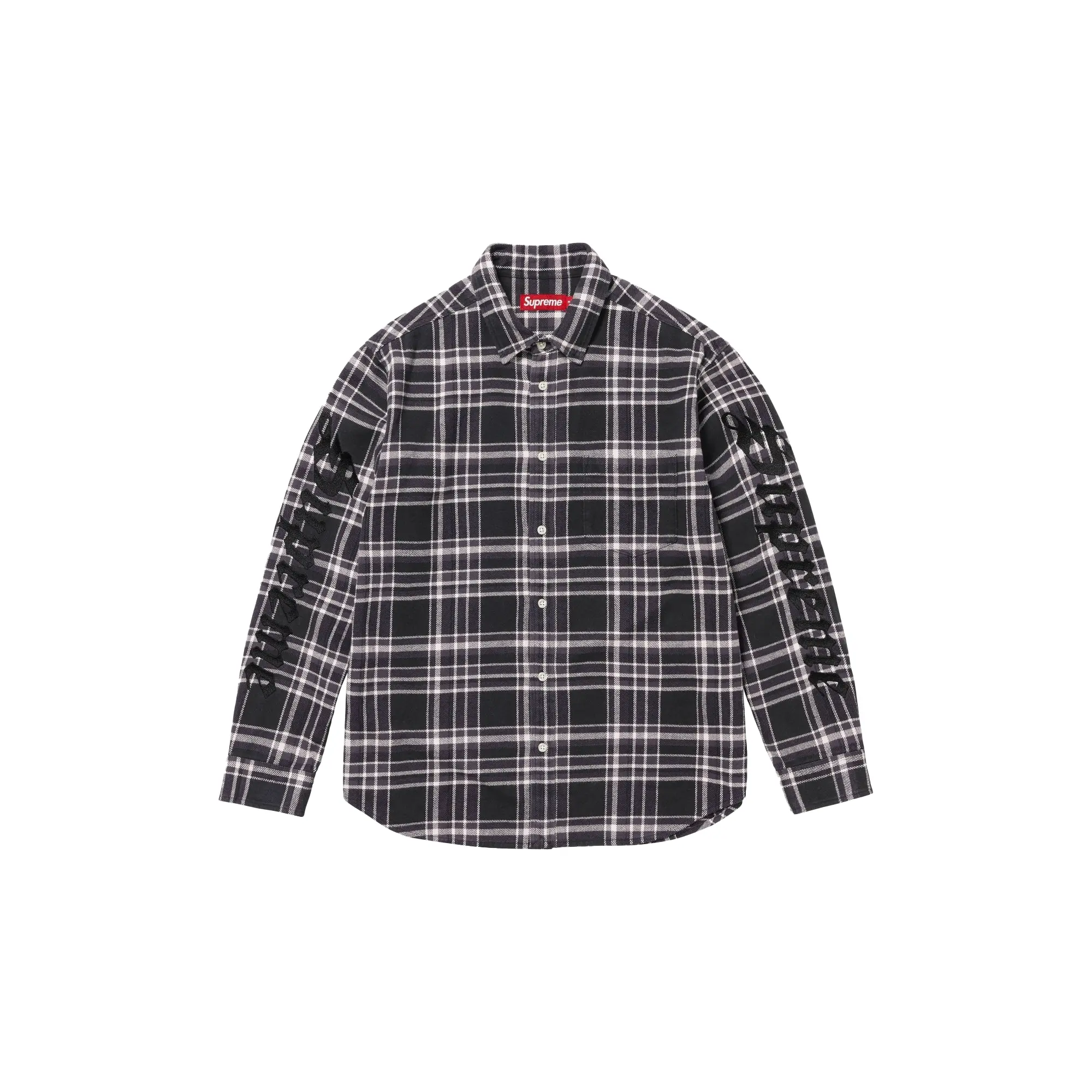 Old English Plaid Flannel Shirt "SS25 - Black" SU25988