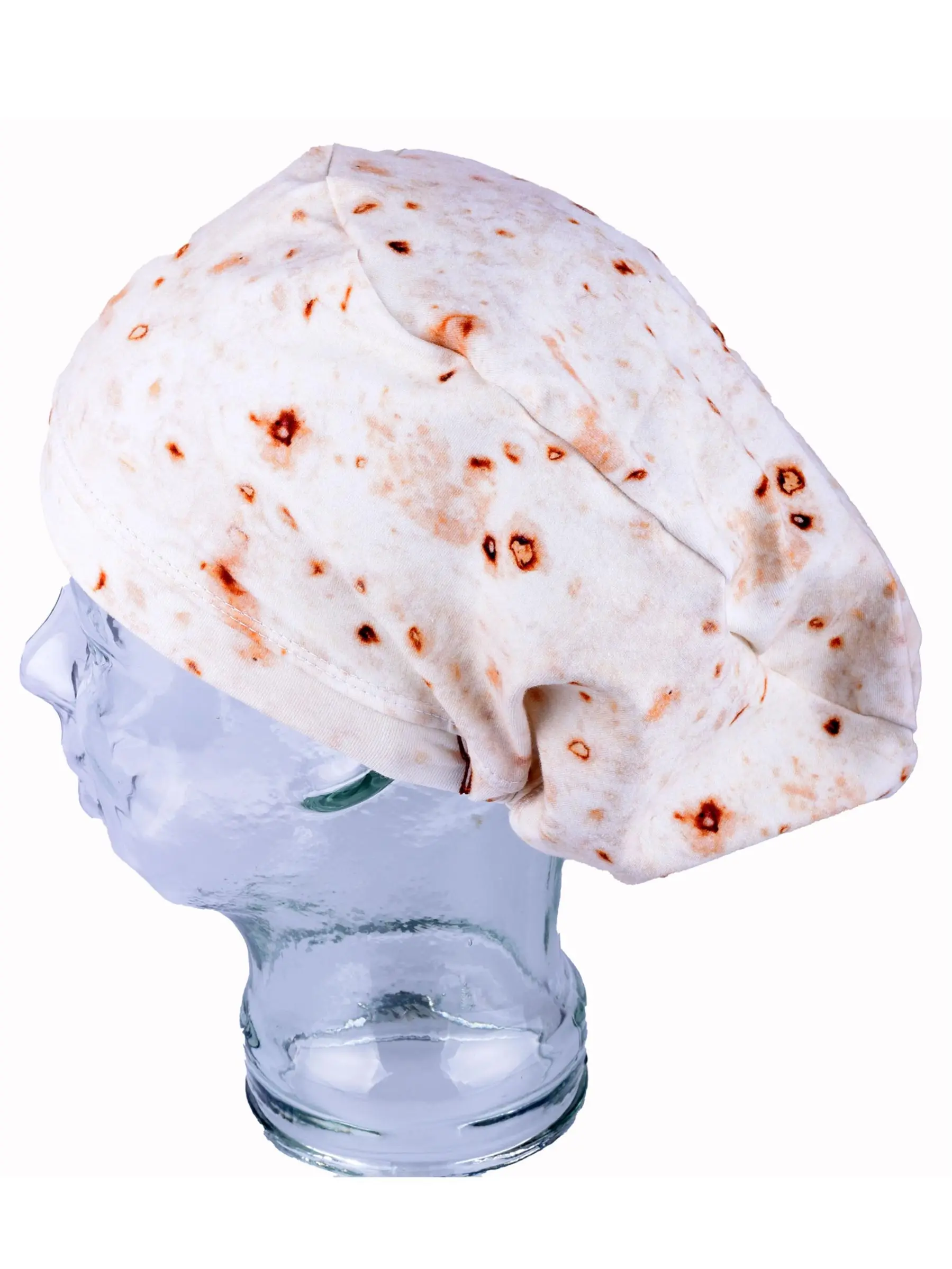 Funny Tortilla Scrub Cap | Realistic Burrito Print Stretchy Cotton Surgical Hat | Nurse Uniform Workwear