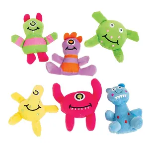 Mini Colorful Stuffed Monster Characters - 12 Pc.