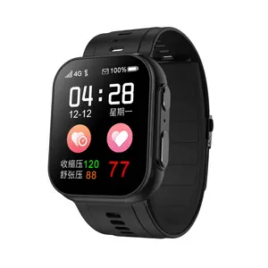 4G Elderly Smart Watch with Air Pump Blood Pressure, GPS Location, Oxygen/Heart Rate Monitor, Call & Temperature Tracking