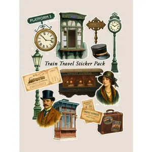 Train Travel Sticker Pack