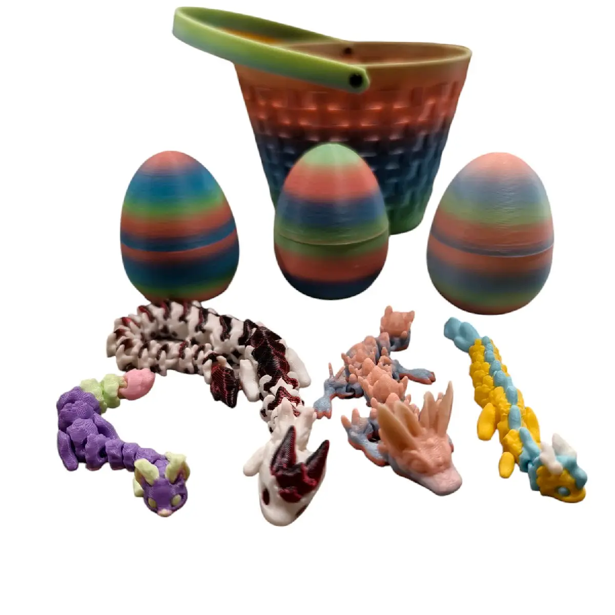 Mystery Egg Basket 3D - Colorful Lightweight Decorative Ornaments for Home Decoration
