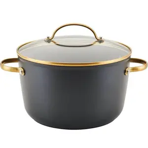 Farberware Forged Induction Ceramic Nonstick Cookware Stockpot with Lid, Dishwasher Safe, Suitable f