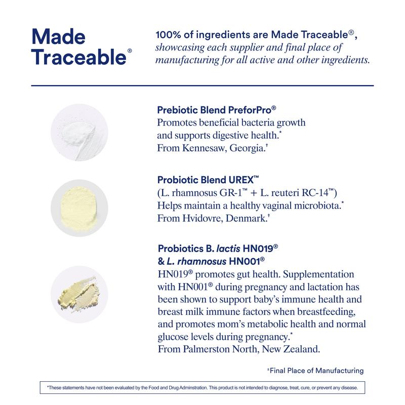 Ritual Natalbiotic™ Microbiome Support†* Biotics for Mom & Baby. Formulated to Support Digestive Health, Vaginal Health, and Baby’s Immune Health.* Designed with OB/GYNs‡. Non-GMO, Vegan, 30 Days.