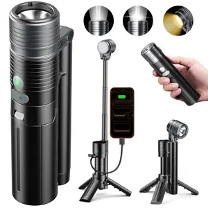 Flashlight Mini Camping Lights,4500mAh Rechargeable LED Bright Flash Light Camp Lantern, 180°Flip Double Lamp 8-Light Mode Waterproof Flashlight for Outdoor Home Emergency, Gift for Men Women