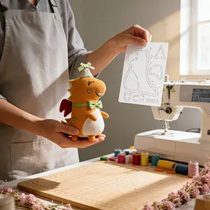 One-click precision smile dinosaur patchwork template - reproducible one-click positioning mark, no size needs to complete quilting, DIY, patchwork and sewing operations, the ideal fabric tool for beginners and professional tailors