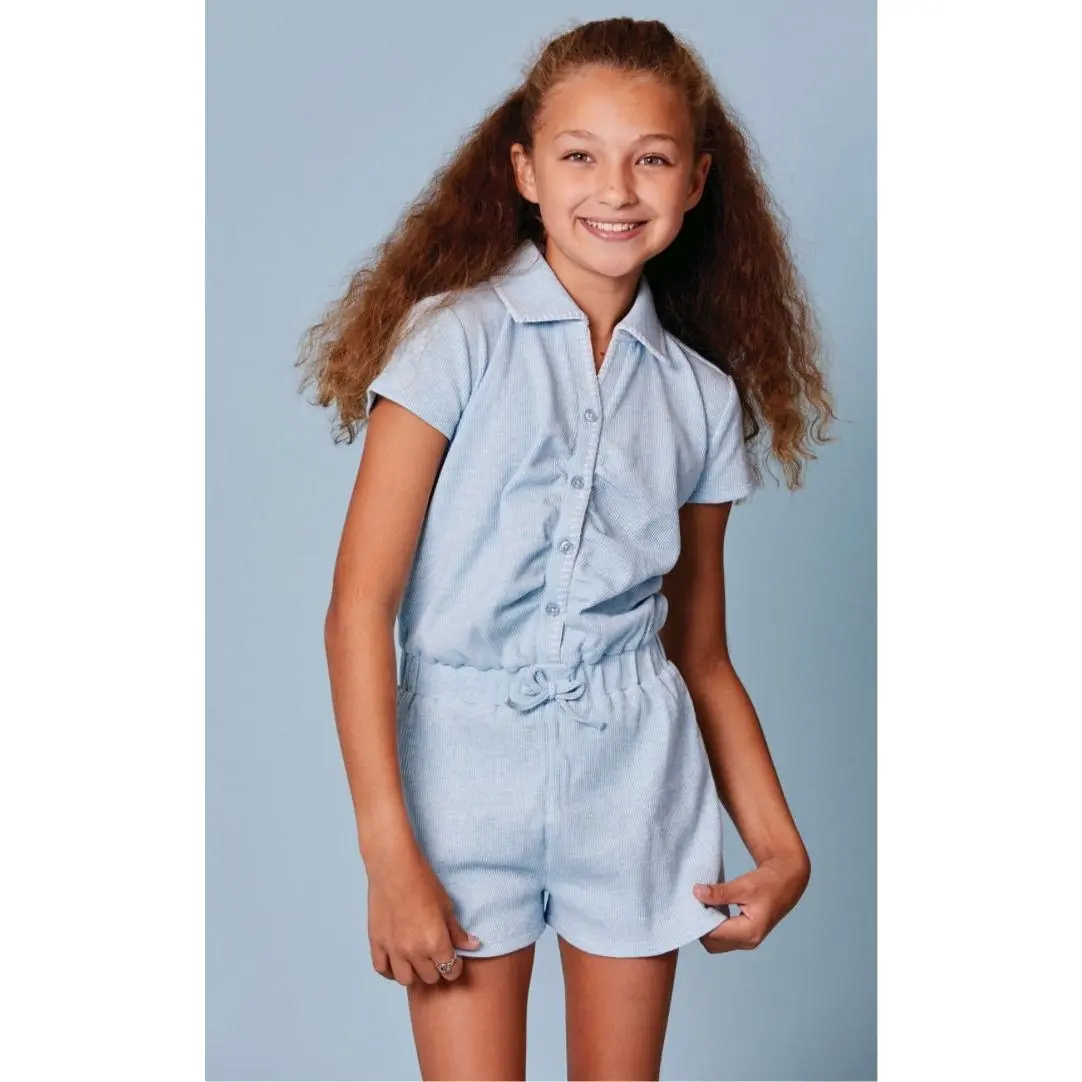 Blue Heather Romper
