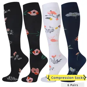 Compression Socks 4 Pairs For Men & Women(15-20mmhg) All-day Comfort,Reduces Tiredness / Soreness – Perfect For running, Gym, Travel, Office, And outdoor Activities