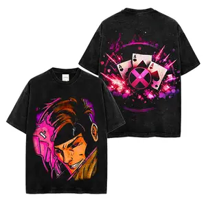 Gambit Premium Acid Washed T-Shirt, XMen Gambit Washed Shirt, Gambit Superhero Shirt, Character Comics Fans Shirt, Superhero T-Shirt, Comic Book Fans T-Shirt, Superhero Graphic Tee