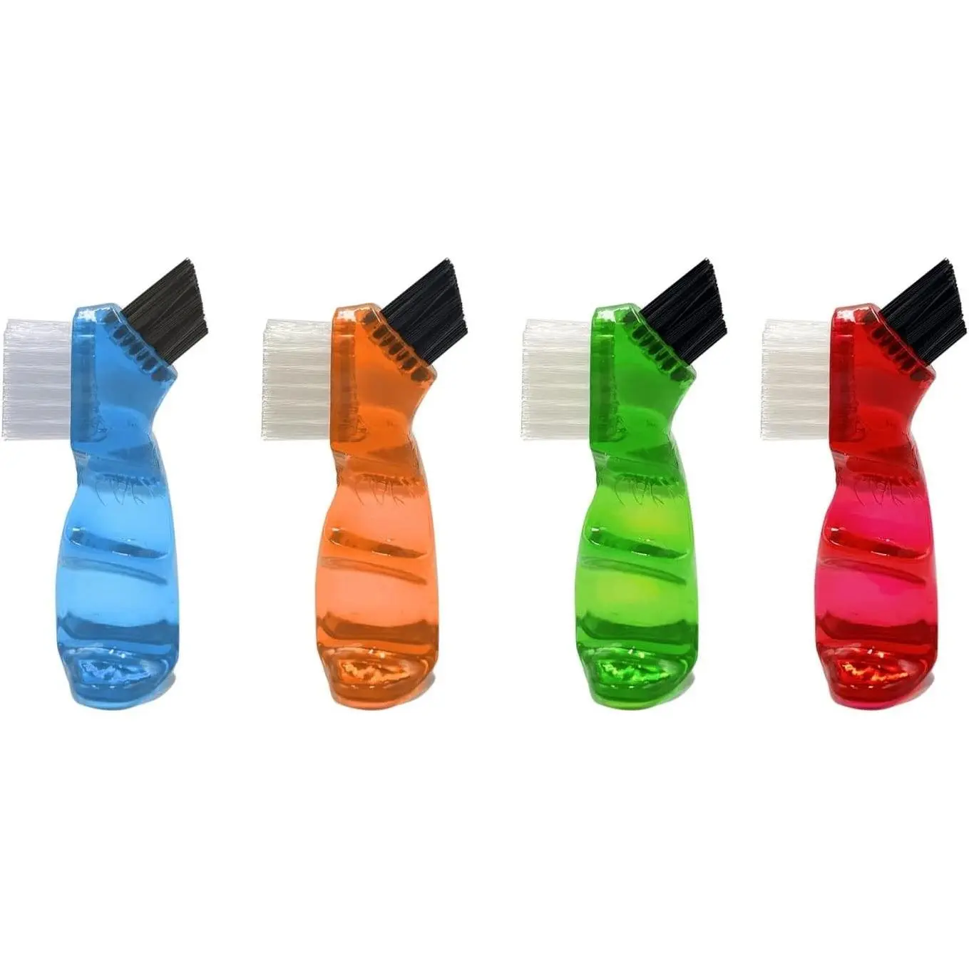 Mini Denture Cleaning Brush Set, Multi-Layered Bristles, Portable Double Sided Brush for False Teeth Cleaning, 4 Colors