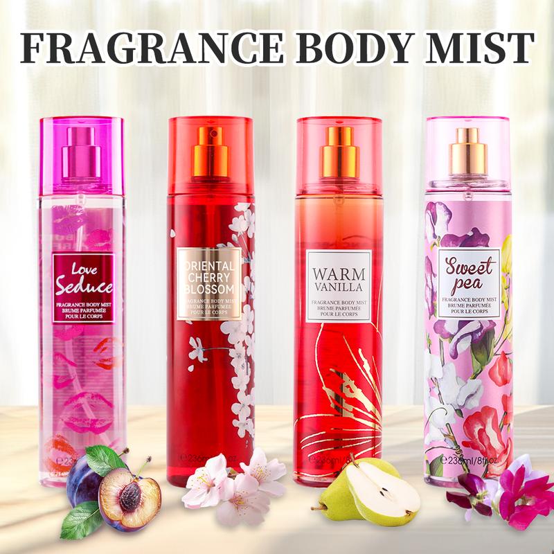 8 Fl Oz Hair & Body Fragrance Mist for Women - Long-Lasting Perfume, Perfect for Dating, Parties and Gift Giving Floral Amber