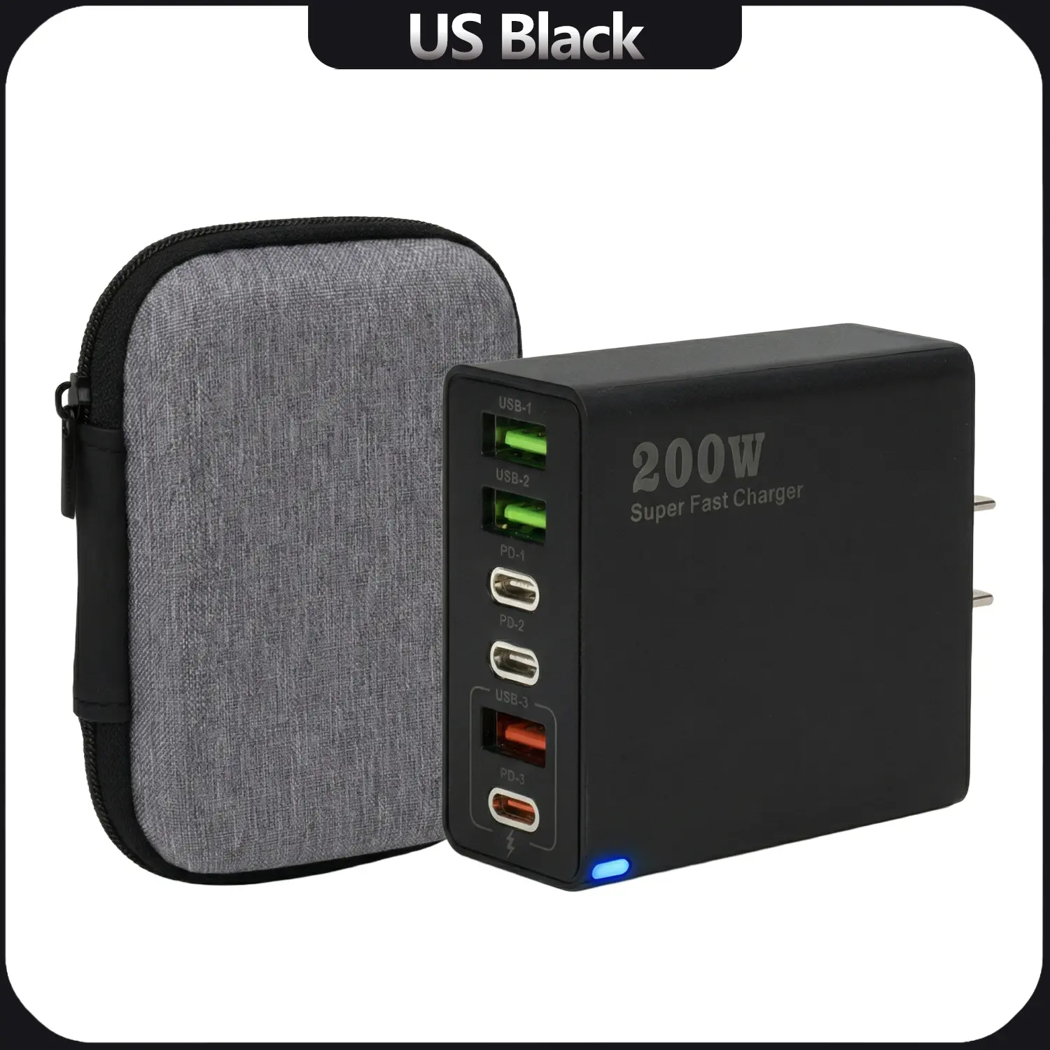 6-Port PD USB-C Phone Charger Cube - 6-in-1 Portable Plug Adapter with USB-A/C Ports for Cellphone, Mobile, Electronic Devices, Laptops, MacBook, International Travel Use,techvibes