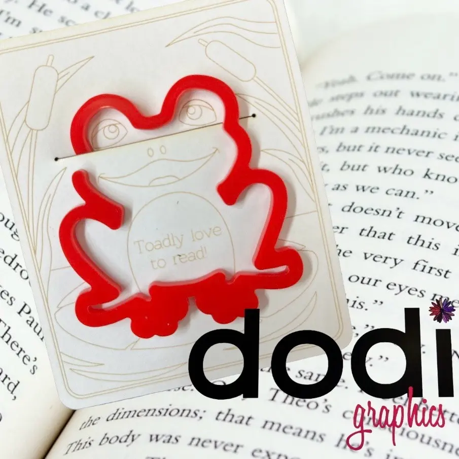 Frog Bookmark Bag Clip Laser Cut Individually