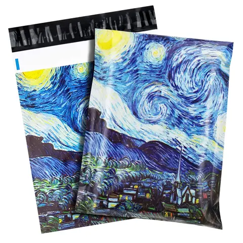 Polyethylene Shipping Envelopes - Custom Printed, Waterproof Seal, Explosion-Proof Edge Postal Supplies, 10x13/14.5x19" Art Poly Mailers for Small Businesses to Distinguish Your Item, Plastic Mailing Bags for Clothing Packaging