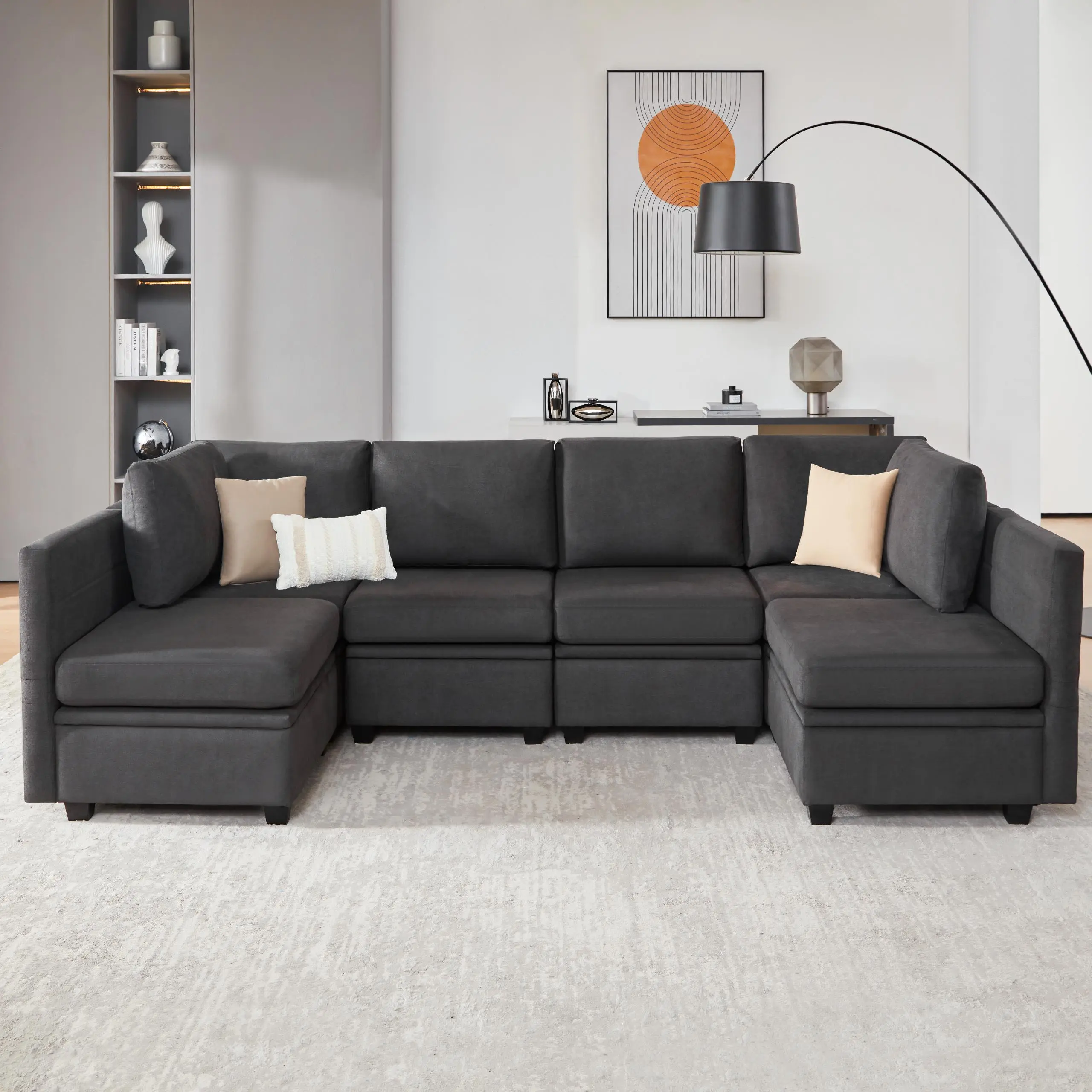DarkGray-U (No Ottoman)