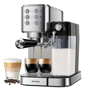 20 Bar 6‑in‑1 Auto Espresso Coffee Machine | One‑Tap Latte | Auto Milk Frother | 34oz Tank | Home Café