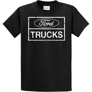 Ford Trucks Classic Square Logo Men's Short Sleeve T-Shirt Pickup Truck F150 F250 Ford Motor Company Tee