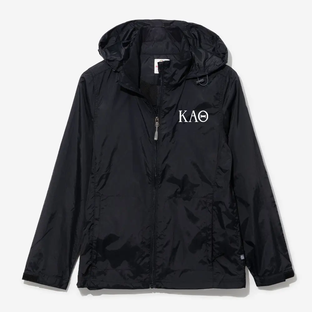 Kappa Alpha Theta Lightweight Rain Jacket | Black