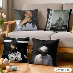 P-Partynextdoor Singer Cushion Cover Soft Short Plush Fabric Double-Sided Print Organic Breathable Sofa Pillow Case, Home Machine Washable in Warm Winter Perfect for Home Decor Warm Winter Home Child Gift