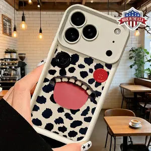 Funny Cartoon Monster Pattern Aesthetic Case for iPhone 17 16 15 14 Pro Max 13 12 11 XR XS Plus Air Slim Shockproof Anti Drop Protective Durable TPU Cover