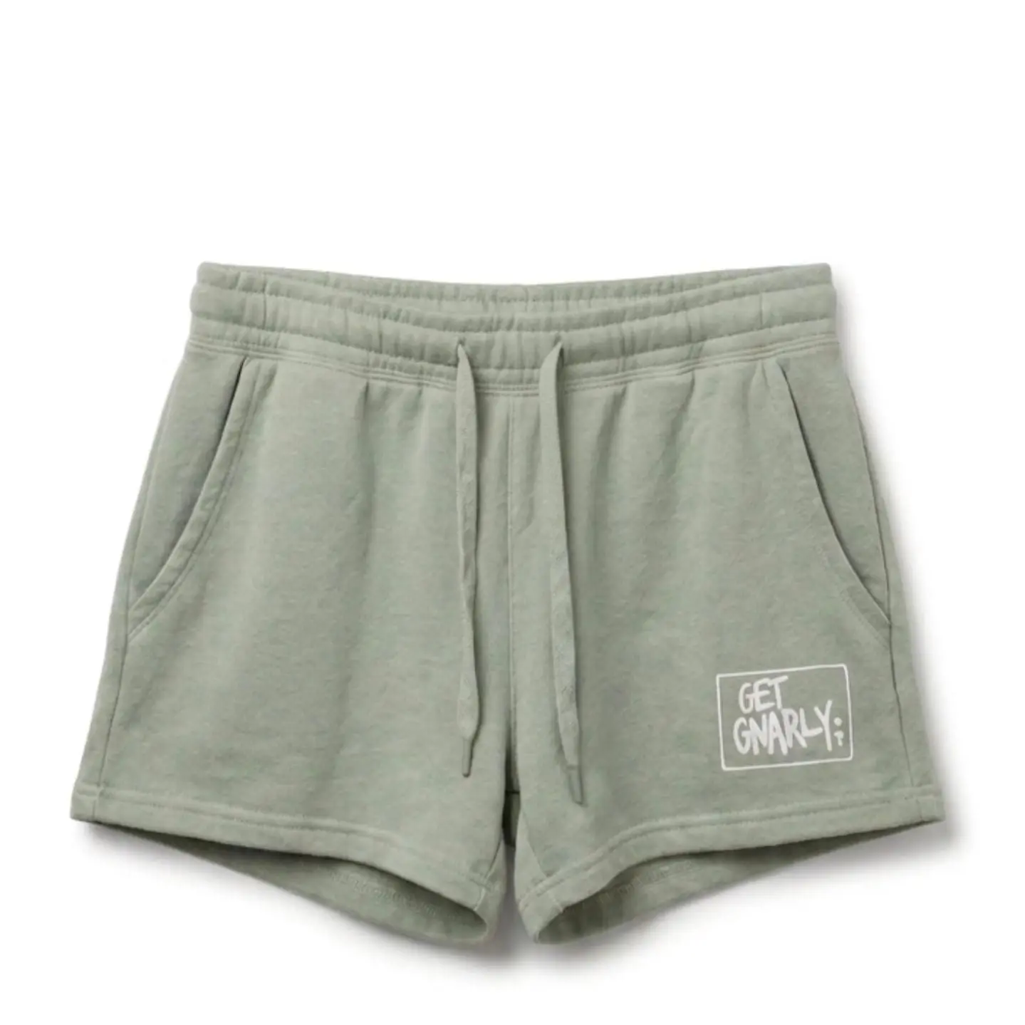 Get Gnarly Women's Box Logo Fleece Shorts Sage