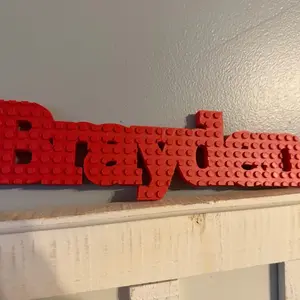 Lego style name sign