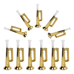 15Pcs Cheering Trumpet Plastic Bright Design Portable for Baseball Basketball Football Events Loud Horn Noisemaker