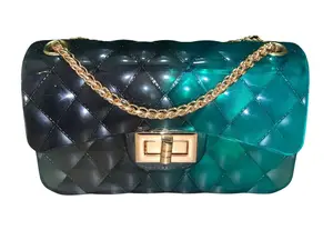 Small Black & Turquoise Jelly Bag