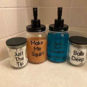 Funny Bathroom Jars Customizable