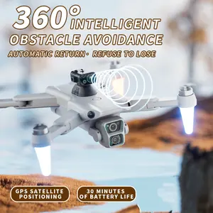 F14 high-definition dual camera drone, brushless motor, GPS， Brushless power motor, stable and pressure free, automatic positioning for return flight, four axis professional remote-controlled aircraft comes with spare fan blades and storage bag as a gift