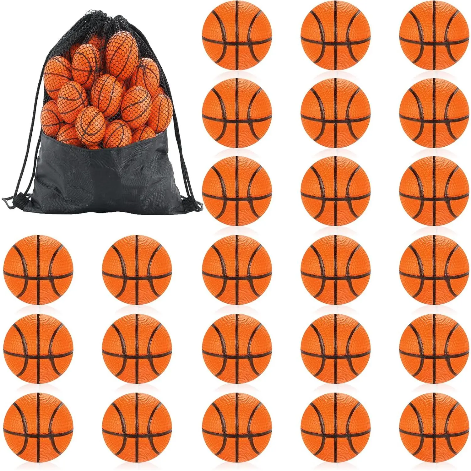 24Pack Mini Basketball,Small Foam Basketball  Ball,Mini Sports  Balls,1.6 Inch Mini Basketballs for ,Mini Foam Sports Ball,Sports Theme Party Favors School Carnival Reward