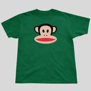 Paul Frank Green Monkey T Shirt, Cartoon Graphic Tee, Vintage Y2K, 2000s Style