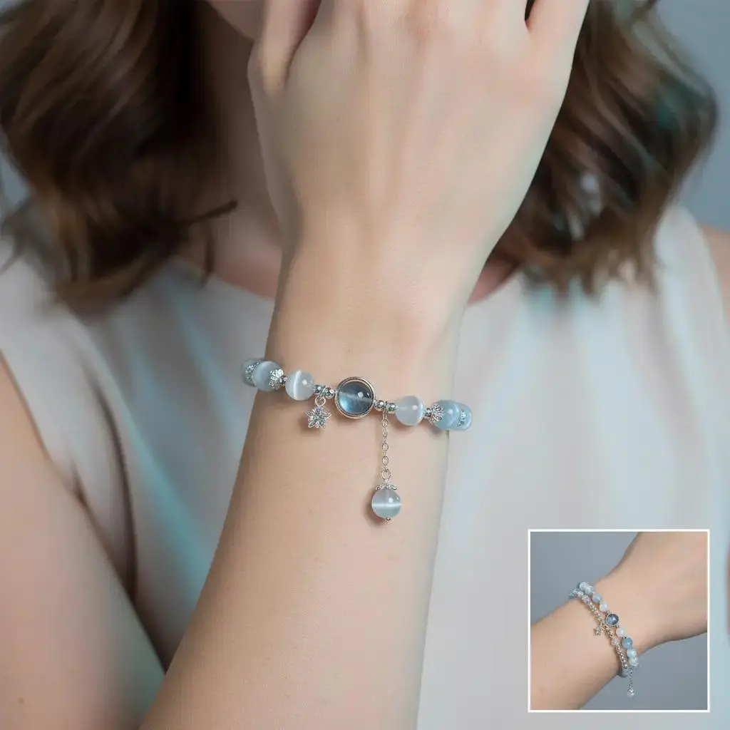 Moondrop Pendant Bracelet Stackable