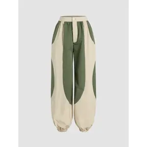 Cider [2 colors, size 2-26] Woven Patchy Jogger Pants